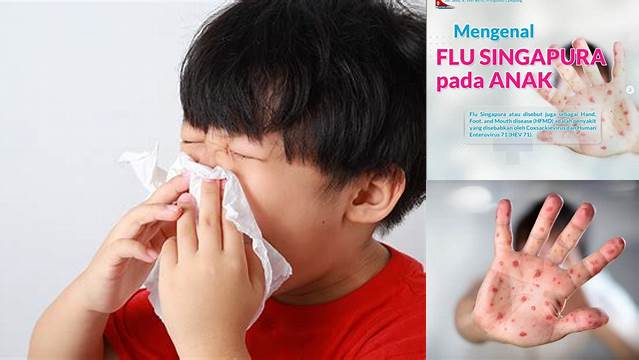 Flu Singapura Anak kecil terlihat sedang beristirahat di rumah dengan termometer di mulut, menunjukkan gejala flu Singapura